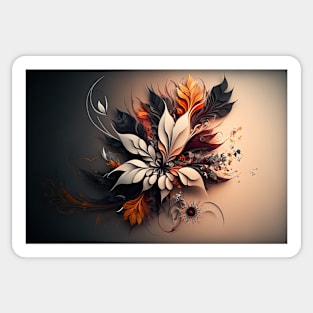 Abstract Floral Garden Botanical Print Sticker